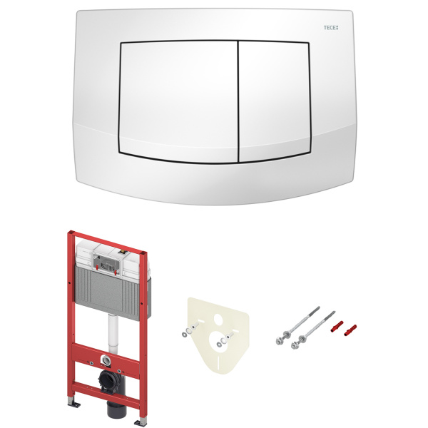 Инсталляция TECEbase (панель-TECEambia белая)  /модуль, комплект крепежа, панель смыва,  изоляционная пластина/
